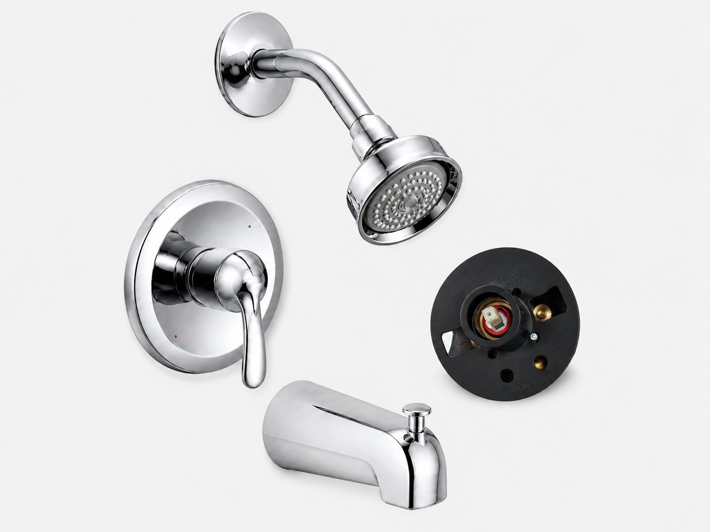 Chrome Shower & Tub Set