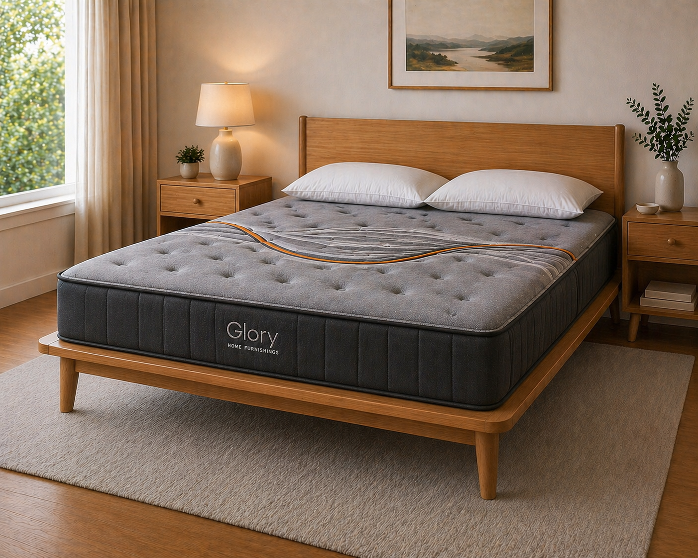 12" Glory Home Furnishings Coil Mattress – Double/Full