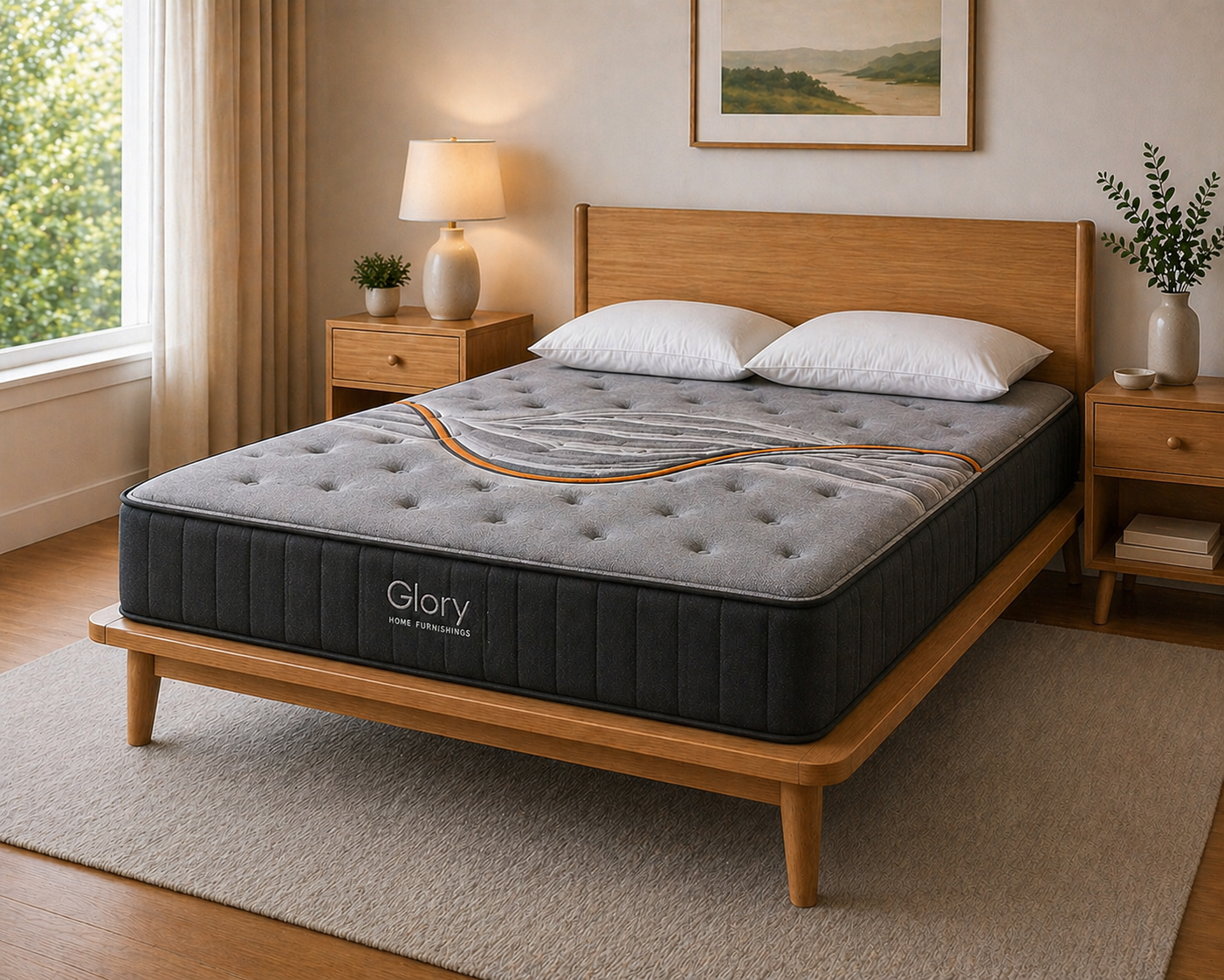 12" Glory Home Furnishings Coil Mattress – Queen