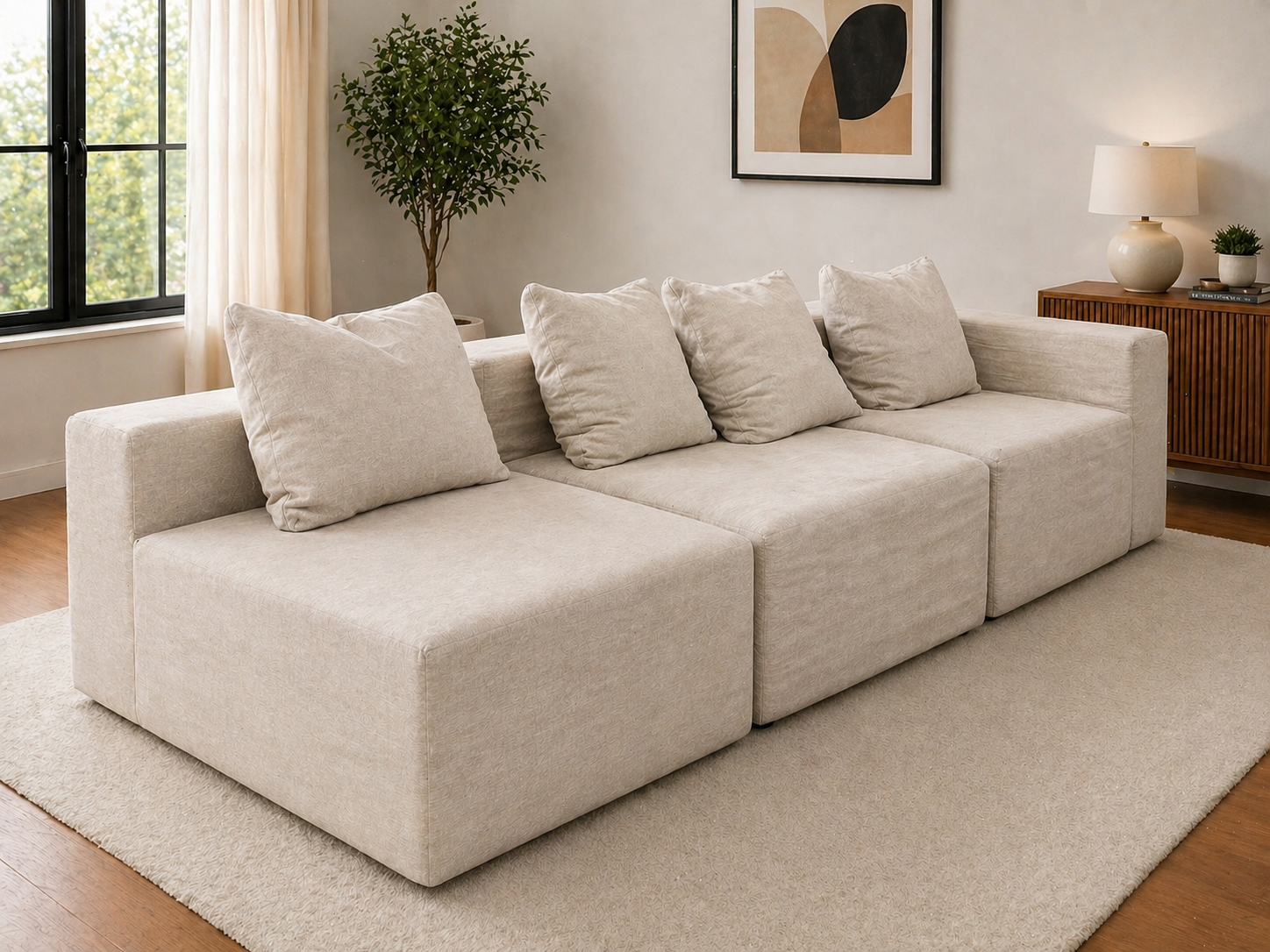 L-Type Memory Foam Modular Sofa