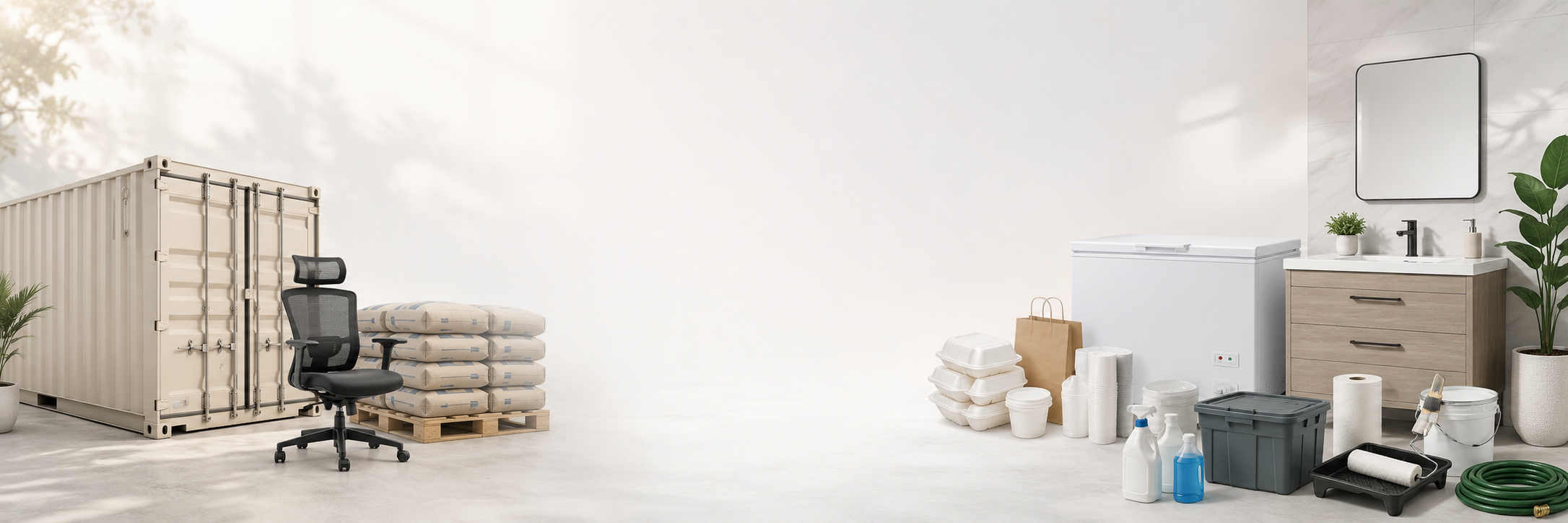 Other products including shipping containers, office chairs, concrete mix and more