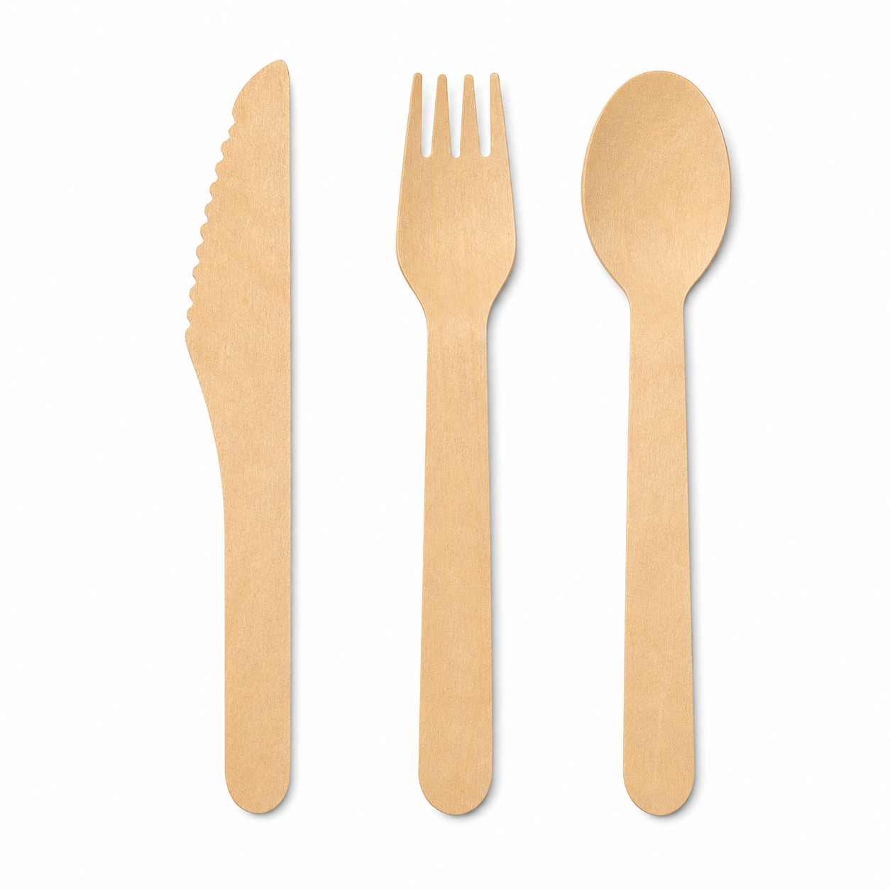 Wooden Cutlery Set (Fork, Knife, Spoon)